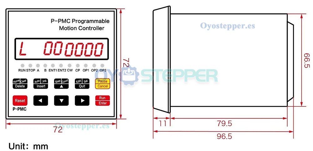 Controlador de movimiento CNC programable de un eje para servomotor y motor paso a paso